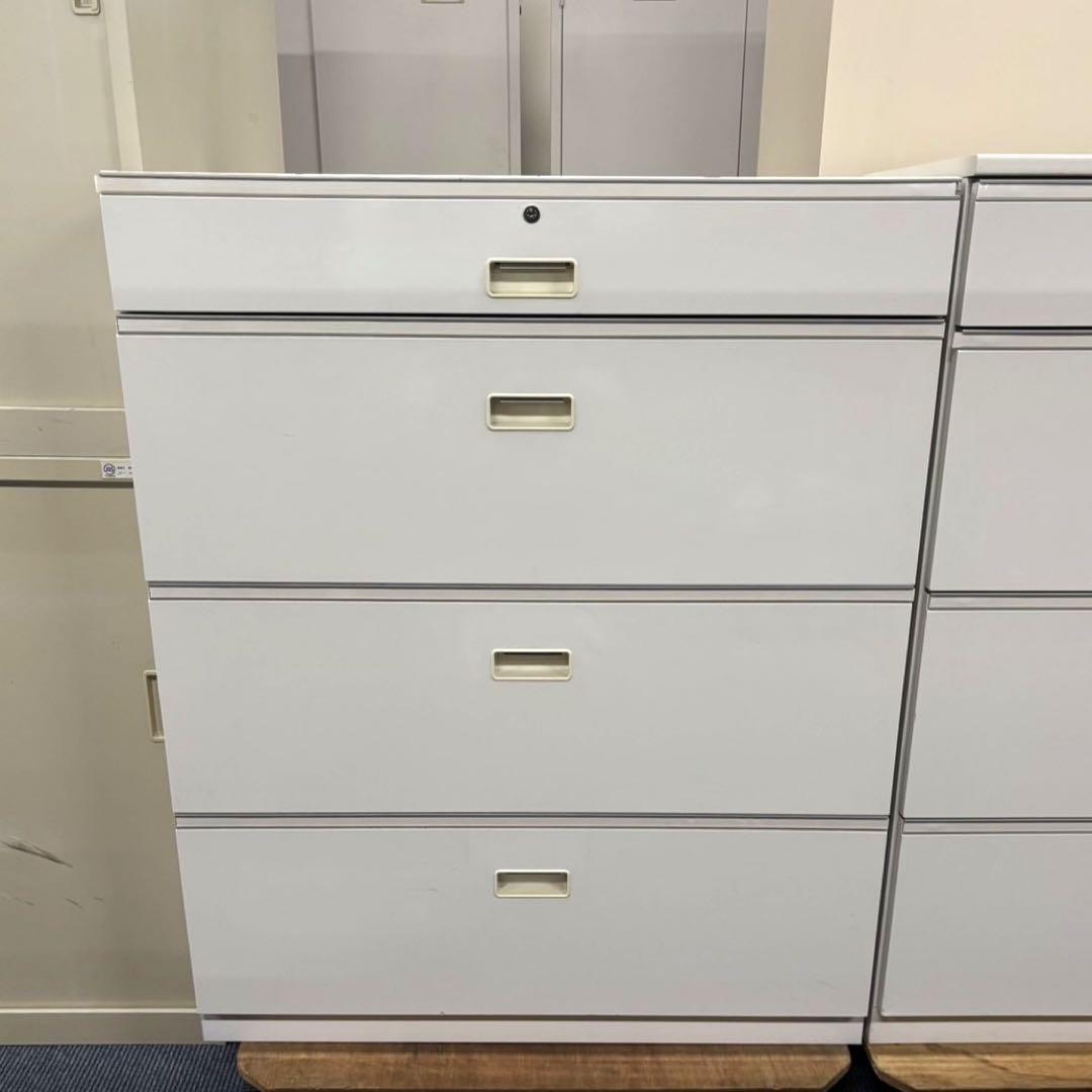 キャビネット 4段 HFM-109AFS-W9 鍵付き 引き取り限定静岡県富士市