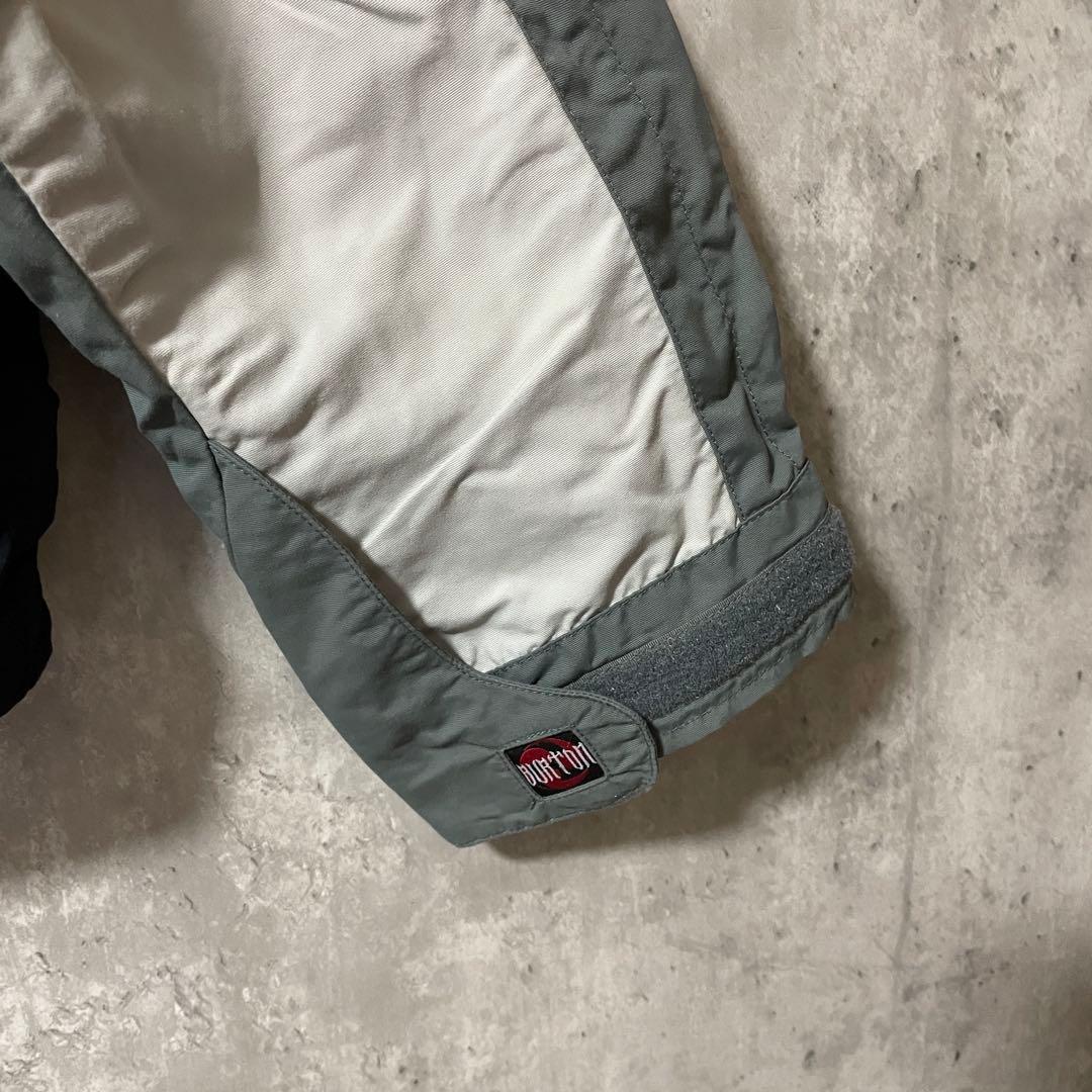 Burtonバートンスキーウェアスノーボードジャケット紺ネイビー灰色グレー刺繍