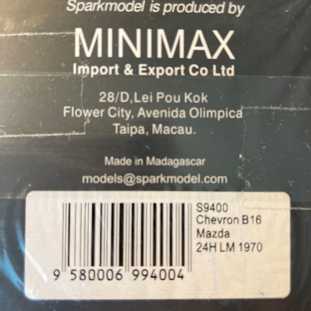 絶版　1/43 スパーク　シェブロン　B16 マツダ　1970年　ルマン24時
