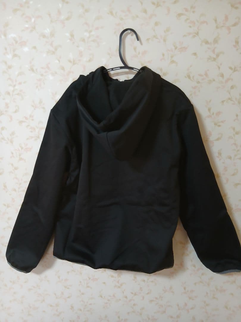 FJ レディースパーカージャケット (秋冬物)ブラック/グレー(L)