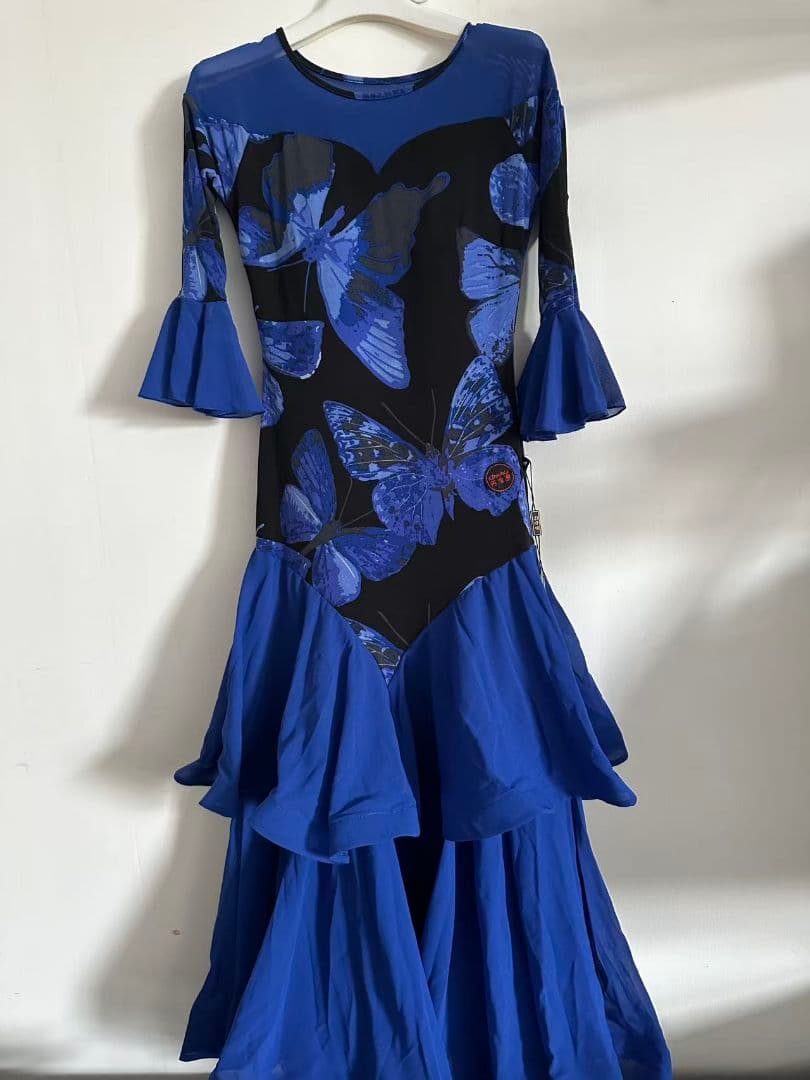 セール社交ダンスドレス スタンダードドレス 蝶々モダンダンス オーダーメイド