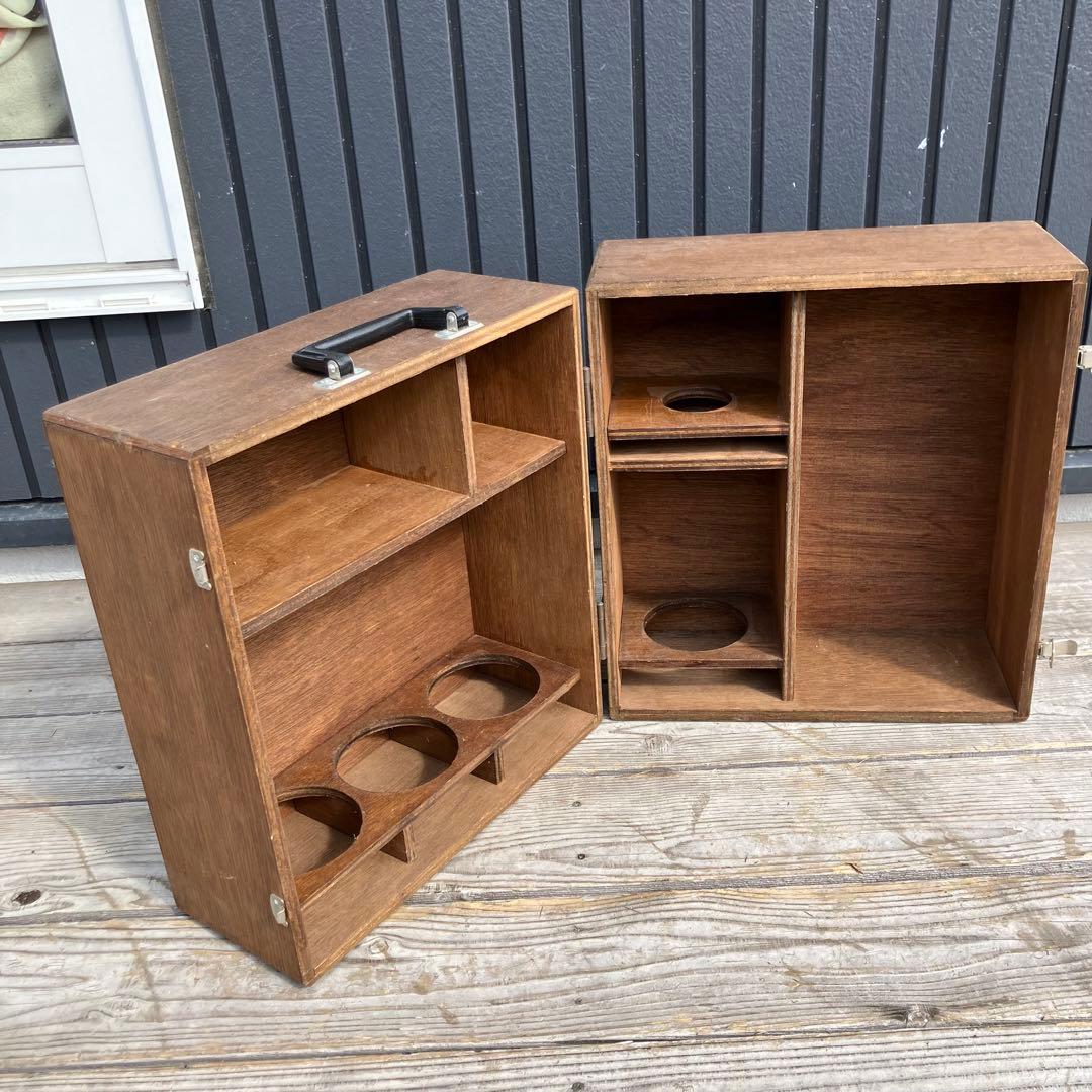 昭和レトロ 木製スパイスボックス 茶器入れ キャビネット 飾り棚 ラック