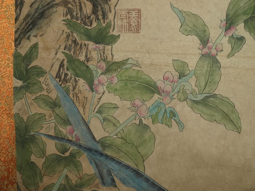 【骨董掛け軸】人物図 中国　五代 肉筆保證 　掛け軸BD314A12-2