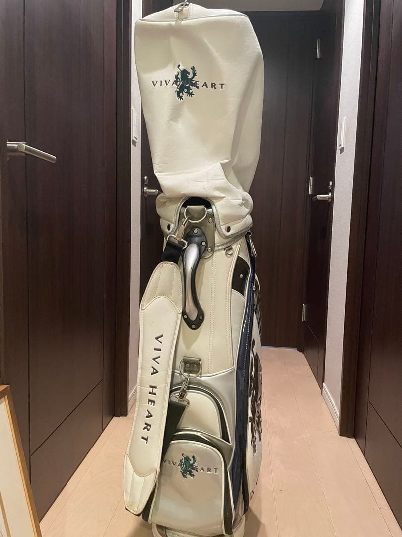 VIVA HEART キャディバッグ ホワイト・ネイビー