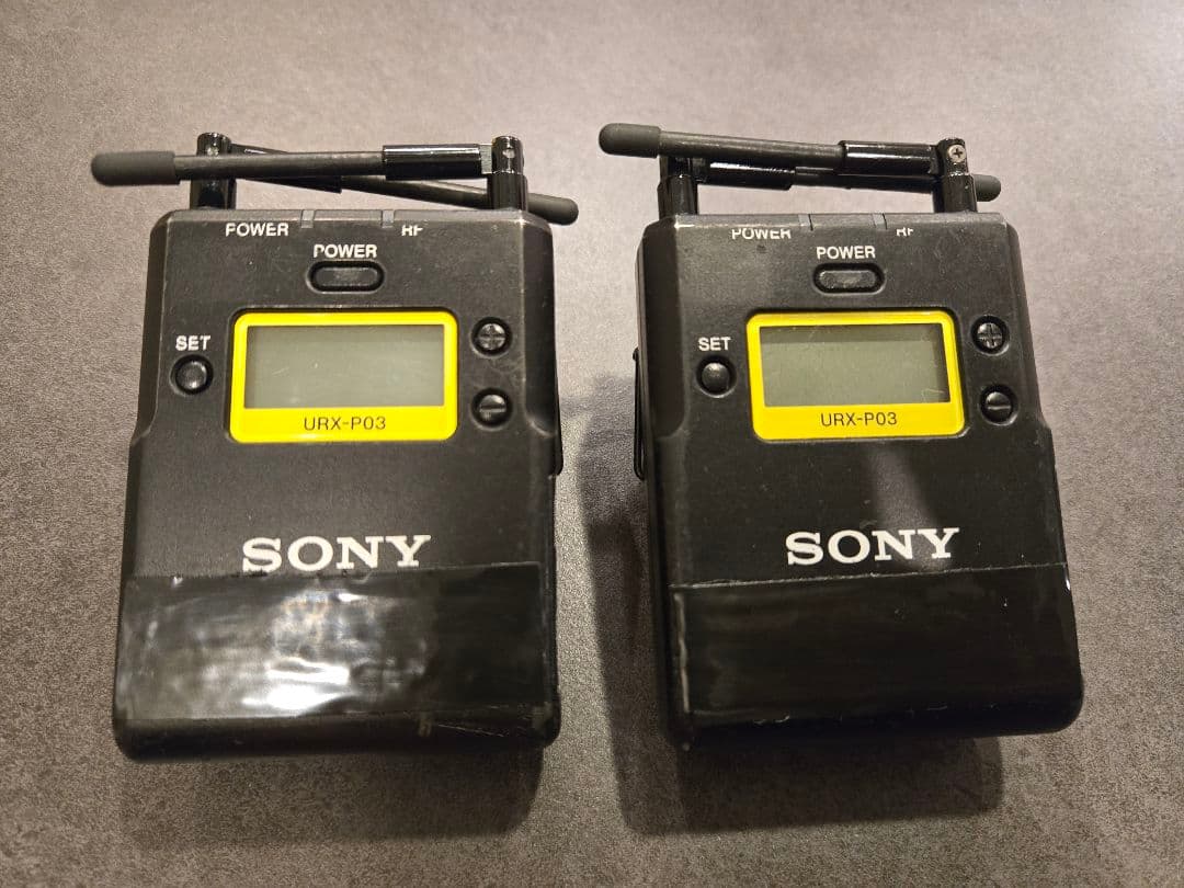 【SONY】ワイヤレスシステムマイクロフォンURX-P03×2台