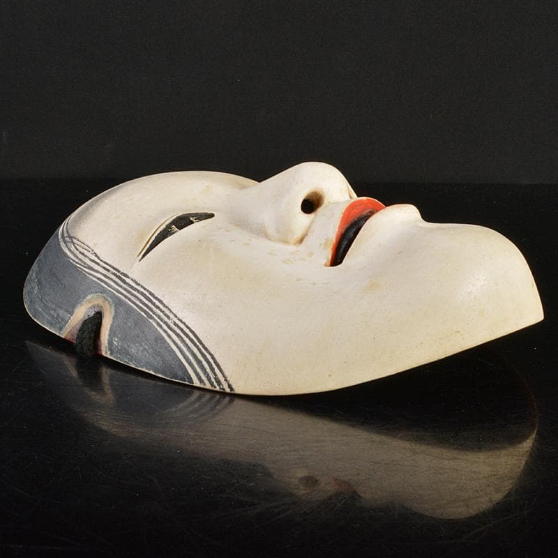 能面　能楽　雅楽　木彫　小面　在銘　C　R6841