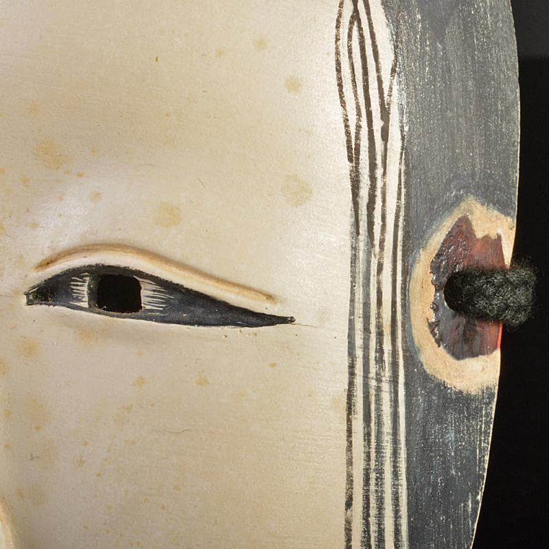 能面　能楽　雅楽　木彫　小面　在銘　C　R6841