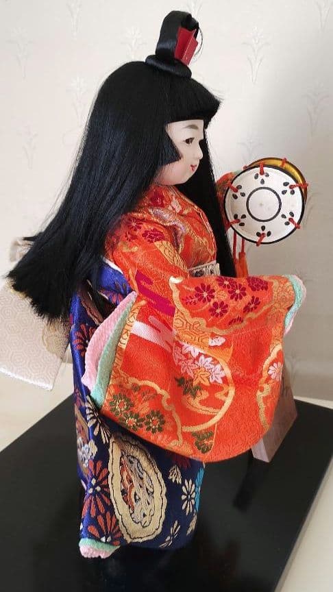 市松人形 「つづみ」ガラスケース入り　わらべ人形　明日香人形　8号