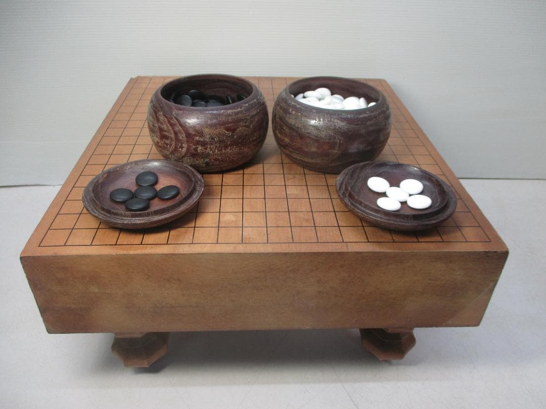 古い囲碁セット 囲碁盤 碁石セット 厚さ10cm