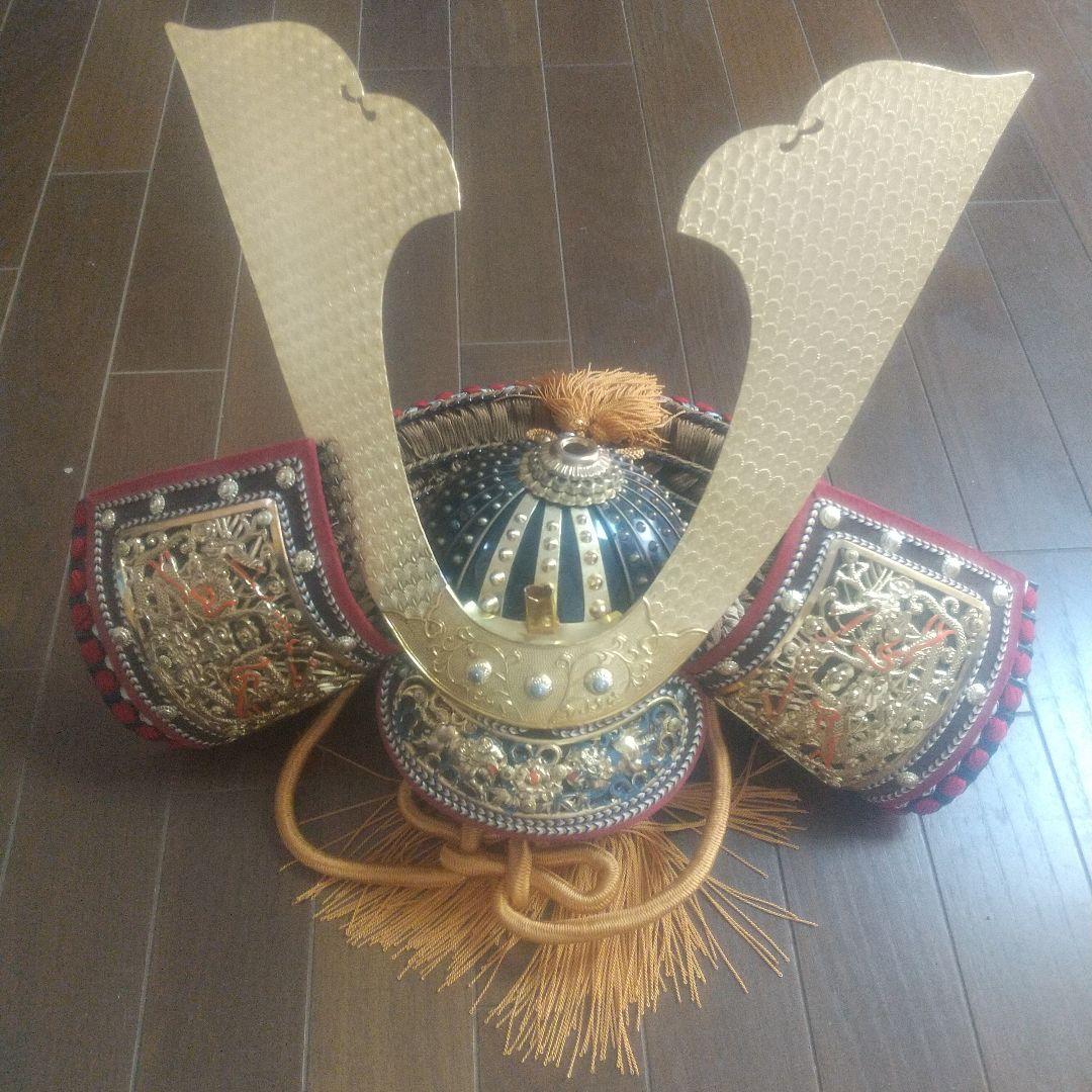 龍玉作 金箔押 兜飾り 戦国兜 五月人形