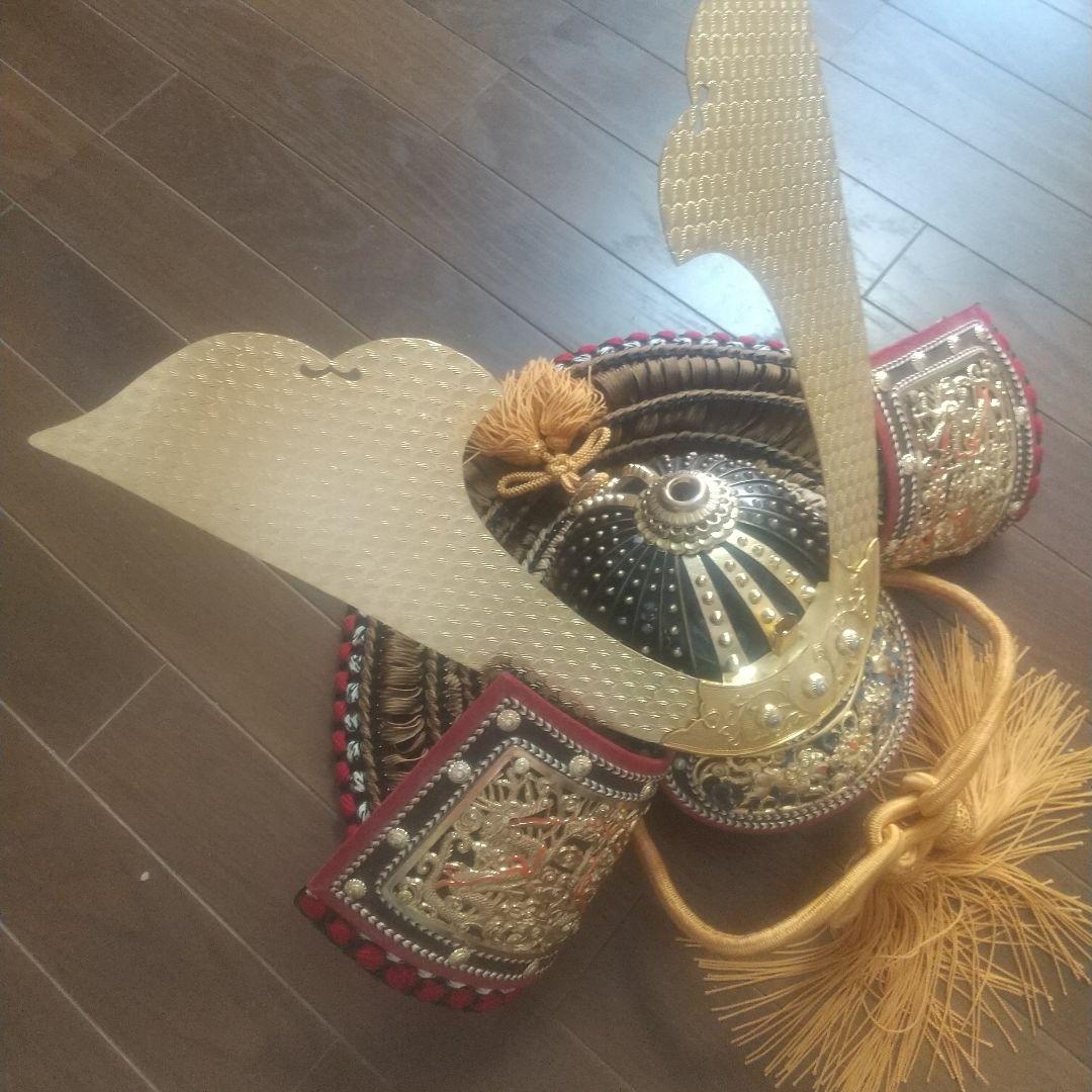 龍玉作 金箔押 兜飾り 戦国兜 五月人形