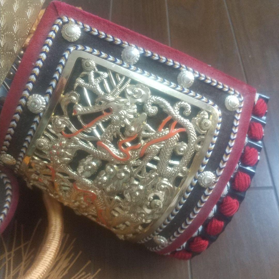 龍玉作 金箔押 兜飾り 戦国兜 五月人形