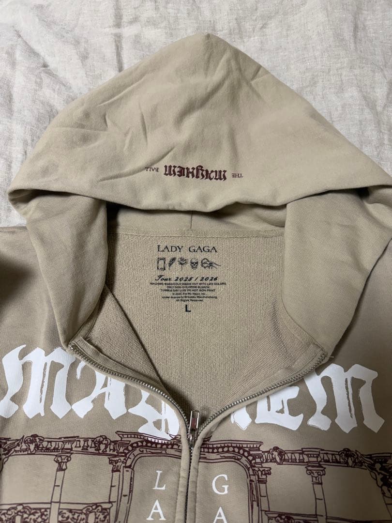 レディーガガ メイヘム パーカー　L ジッパーLady Gaga Mayhem