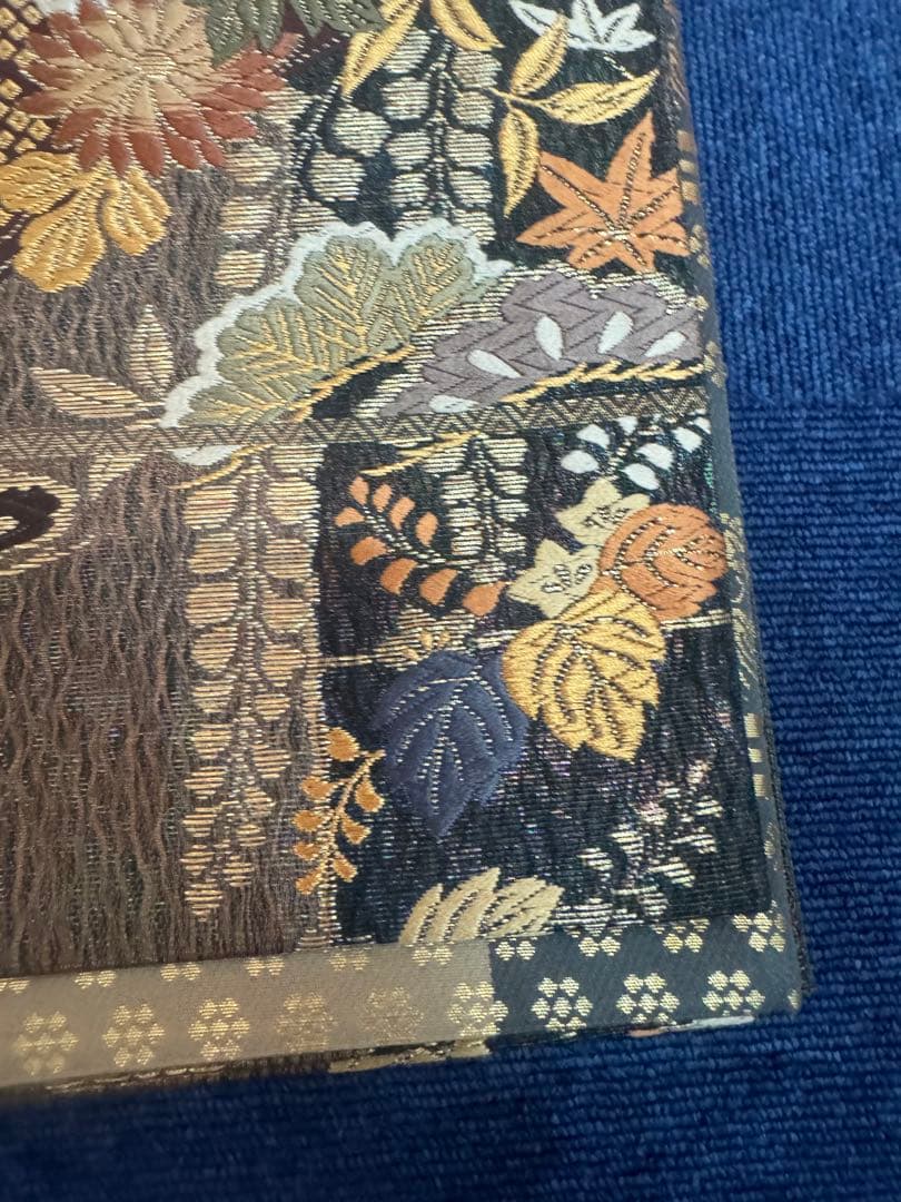 2663袋帯 古代彫金紋 西陣織 金糸　高級上質上品　約440cm 未使用