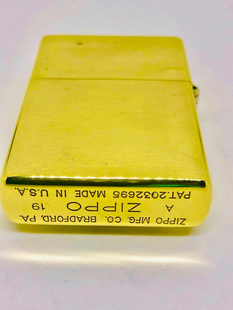 ロカビリー50sスタイル♠︎キドニー ♠︎ エナメル七宝♠︎真鍮／金色zippo®︎美品