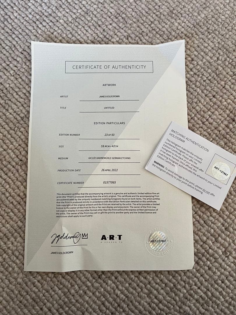 James Goldcrown (ジェームズ ゴールドクラウン）アートプリント