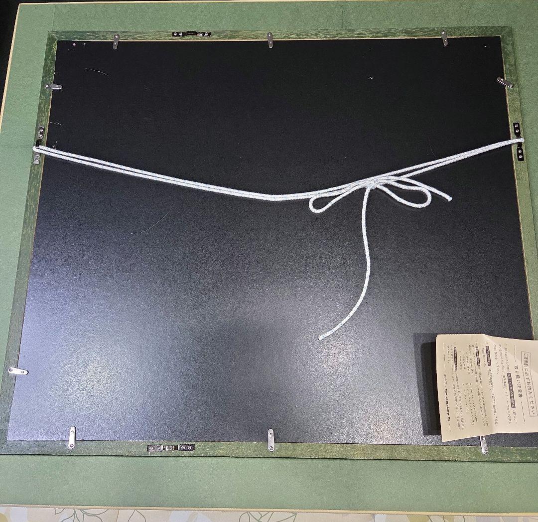 【美品】 肉筆油彩風景画 銀飾額縁フレームつき「御嶽山初雪の情景」10号サイズ