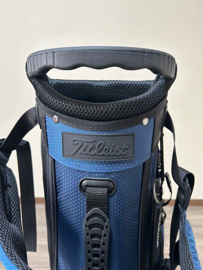 スタンド式キャディバック　ダークブルー！軽量で旅行用や気分転換のサブバックに！