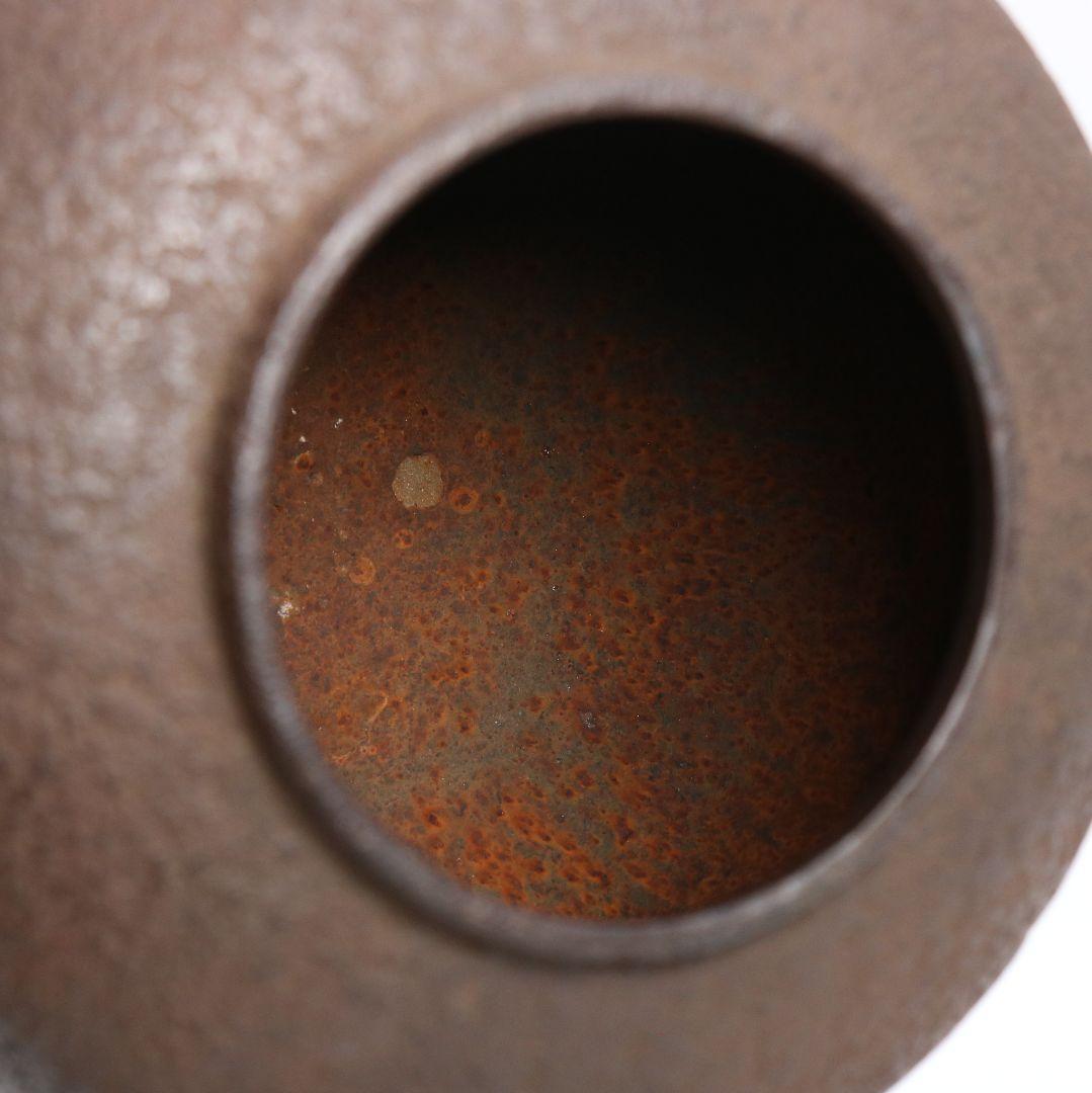 釜師 和田美之助造 刷毛目 尻張釜 障泥釜 共箱共布 茶道具　V57