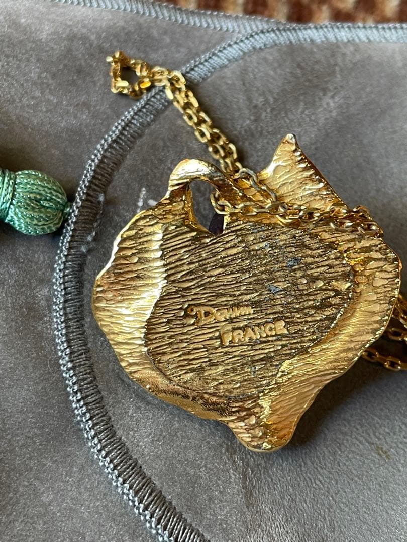 Daum ドーム　 Pate De Verre 蛙 Frog ネックレス