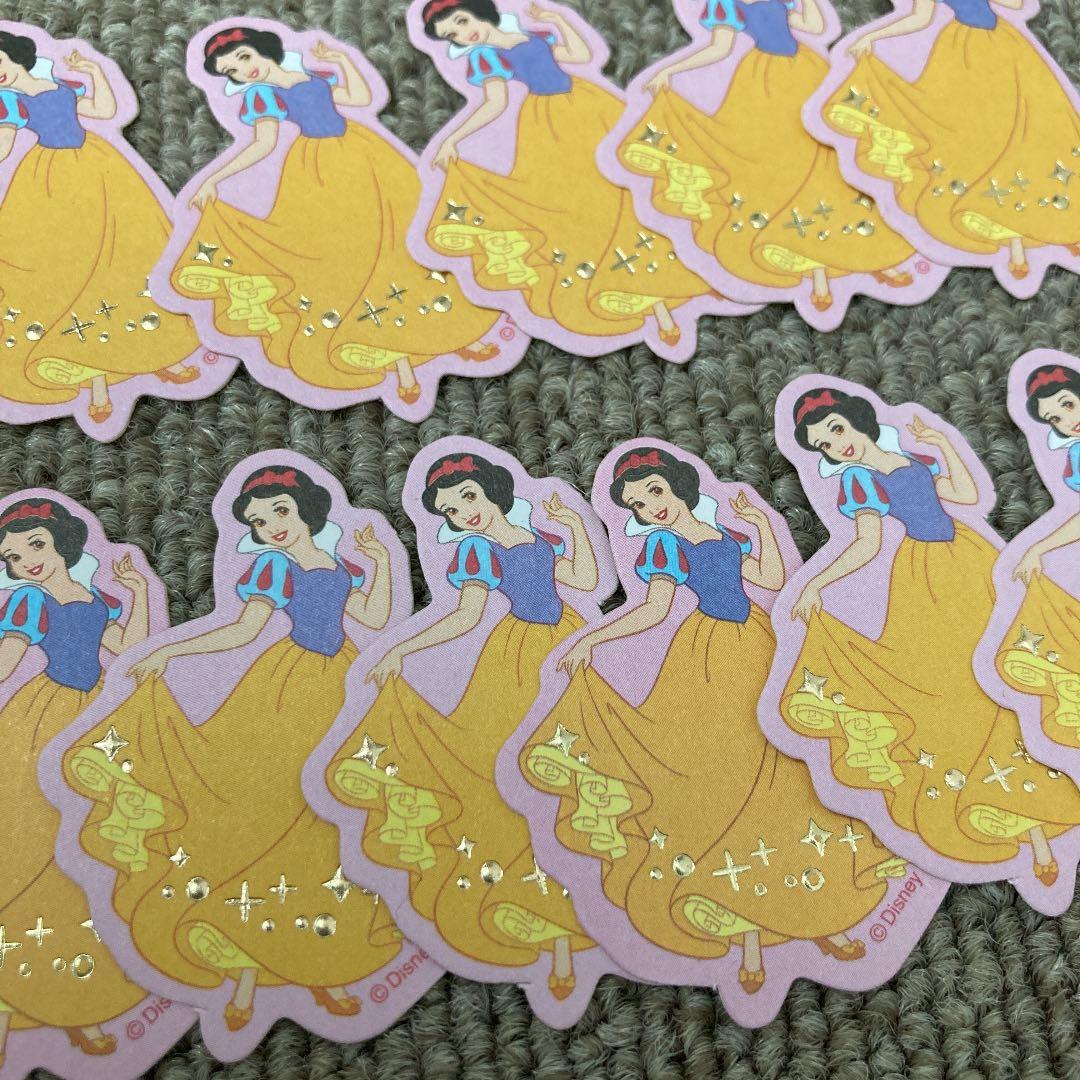 確認用♫プリンセス フレークシール 40枚 白雪姫 ゴールド ステッカー