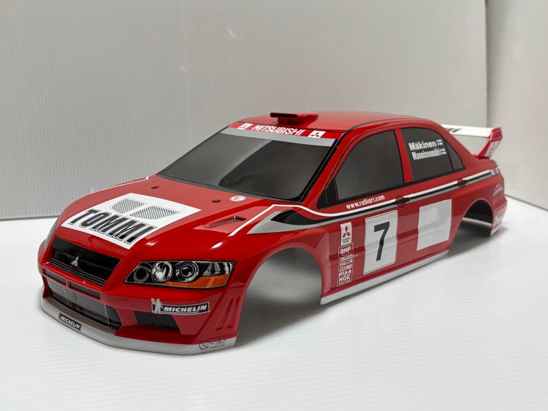 タミヤ 1/10 三菱ランサーエボリューションVII WRCボディ