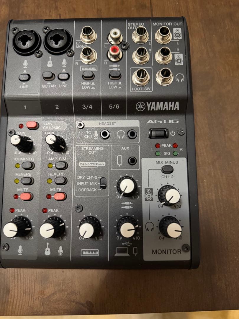 YAMAHA AG06mk2 black オーディオインターフェイス