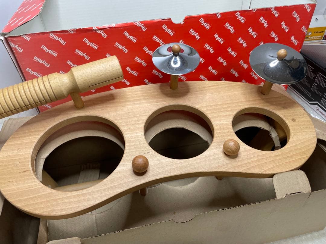 美品【Rhythm poco】リズム・ポコ ドラムセット　木製