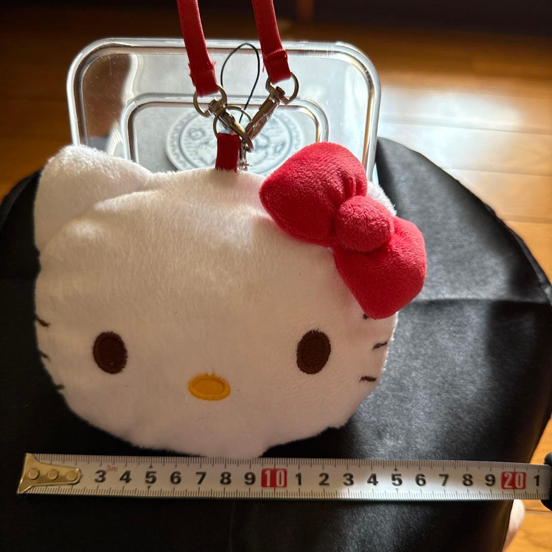 [平成レトロ]⭐️サンリオ⭐️キティ顔型ストラップ付きポーチ 2012年製[激レア]