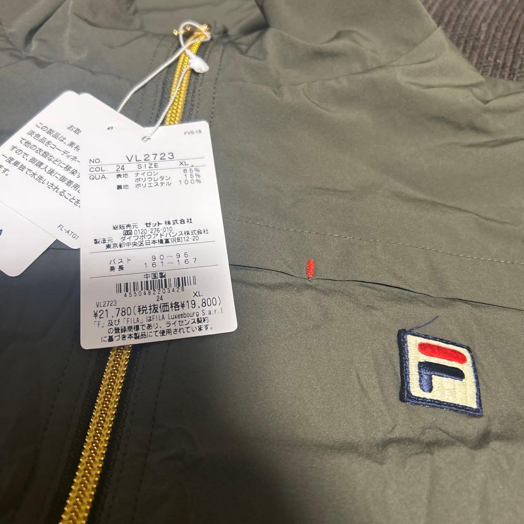 FILAフィラVL2723カーキテニスレディースジャケットXLアドミラルアウター