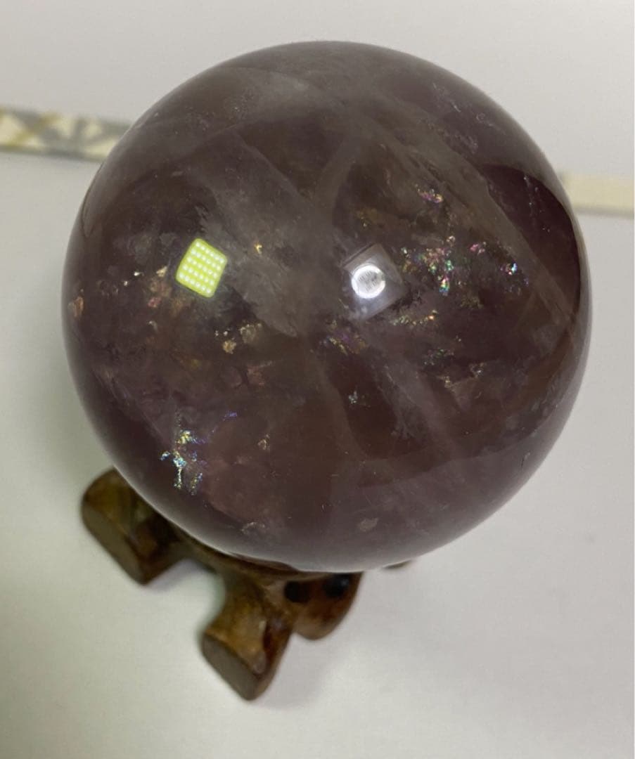 天然石　マイカインフローライト　スフィア　丸玉　大きめサイズ　フローライト　原石