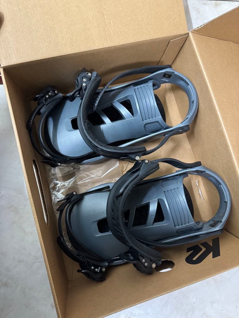 K2 SONIC ビンディング Mサイズ グレー スノーボード バインディング