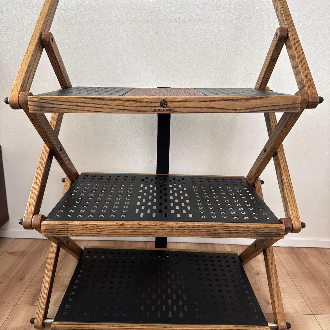 KIM CAMP アイアン&ウッド 3段ラック