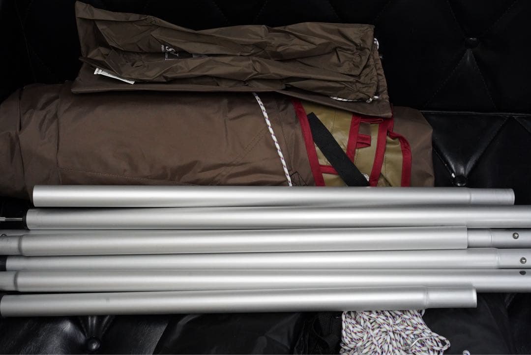 【美品】 peak HDタープシールドヘキサL + ソリッドステーク