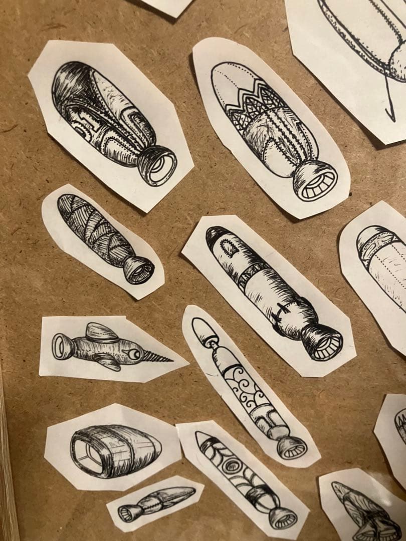 ボールペン原画 ミサイル