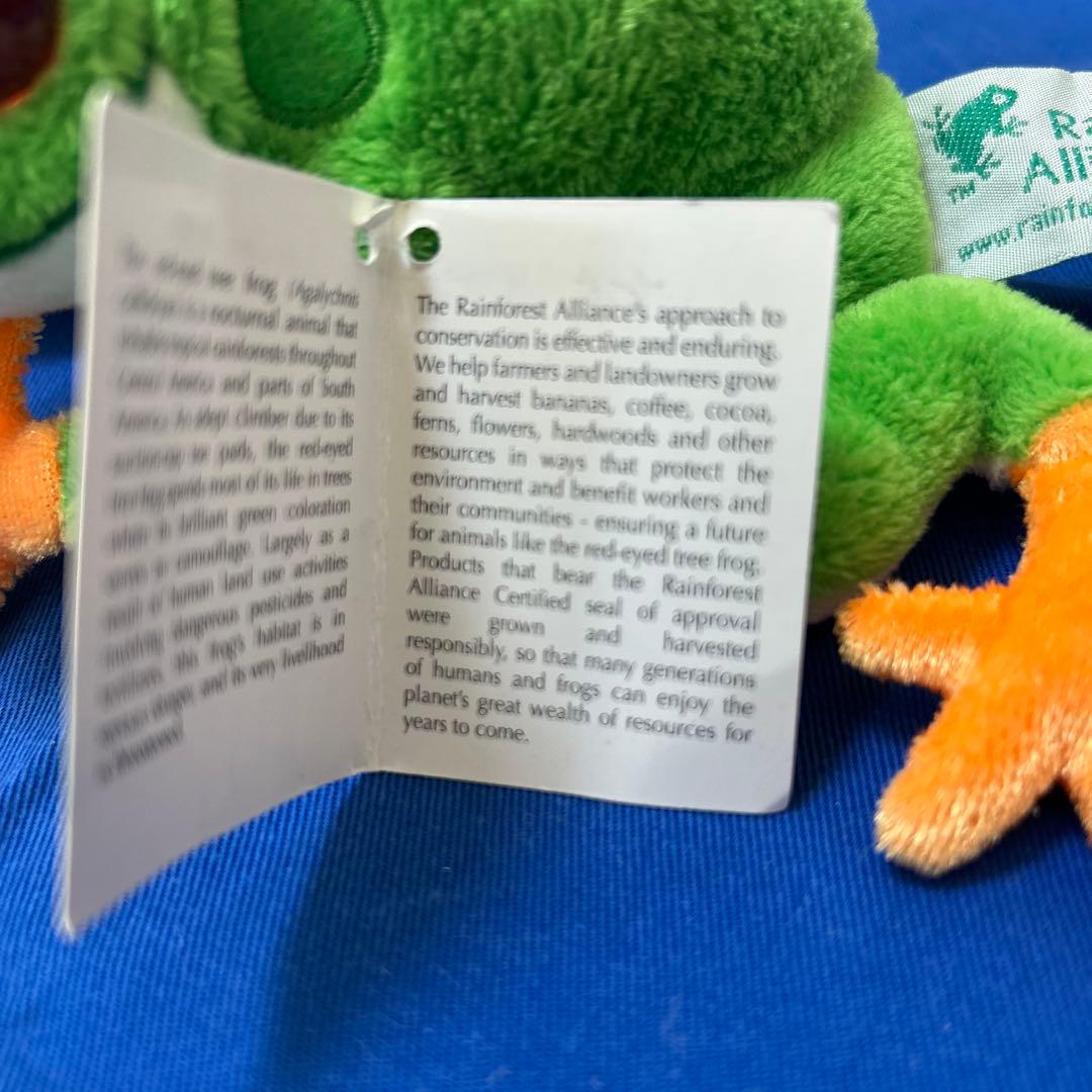 非売品レアRainforest Alliance 新品カエルのぬいぐるみ