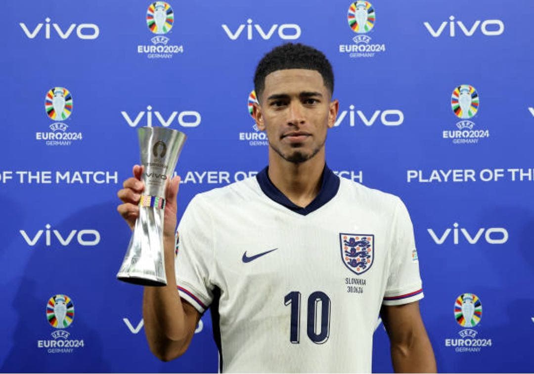 ベリンガム　ユニフォーム　イングランド代表　EURO 2024（H）