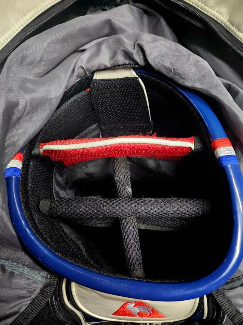 送料無料/美品　le coq e golf 高級エナメル大型ゴルフバッグホワイト