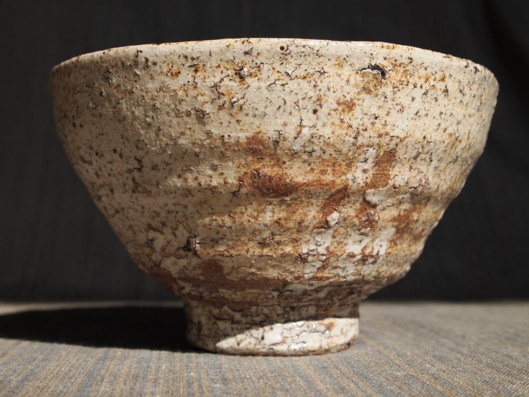 新作★高島聡平【師：伊勢崎淳】★（備前）茶碗★共箱・布