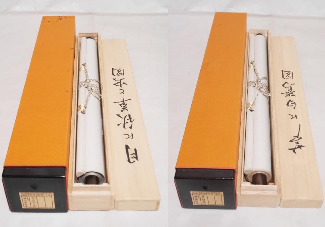 酒井抱一筆【四季花鳥図　4幅セット　桜・燕子花・秋草・芦】二重箱入高級復刻画掛軸