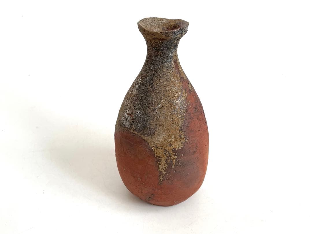 陶芸家　作家物　辻村塊　焼締徳利　酒器　共箱　辻村史朗