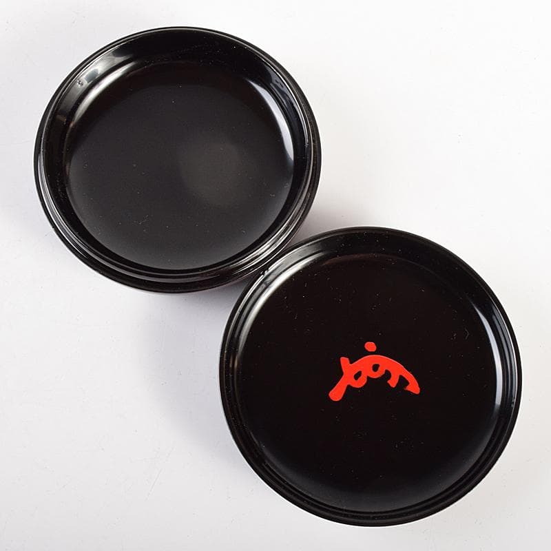 茶道具　塗師　中村宗哲作　七宝絵　万寿香合　共布　即中斎極め箱　M　R7492