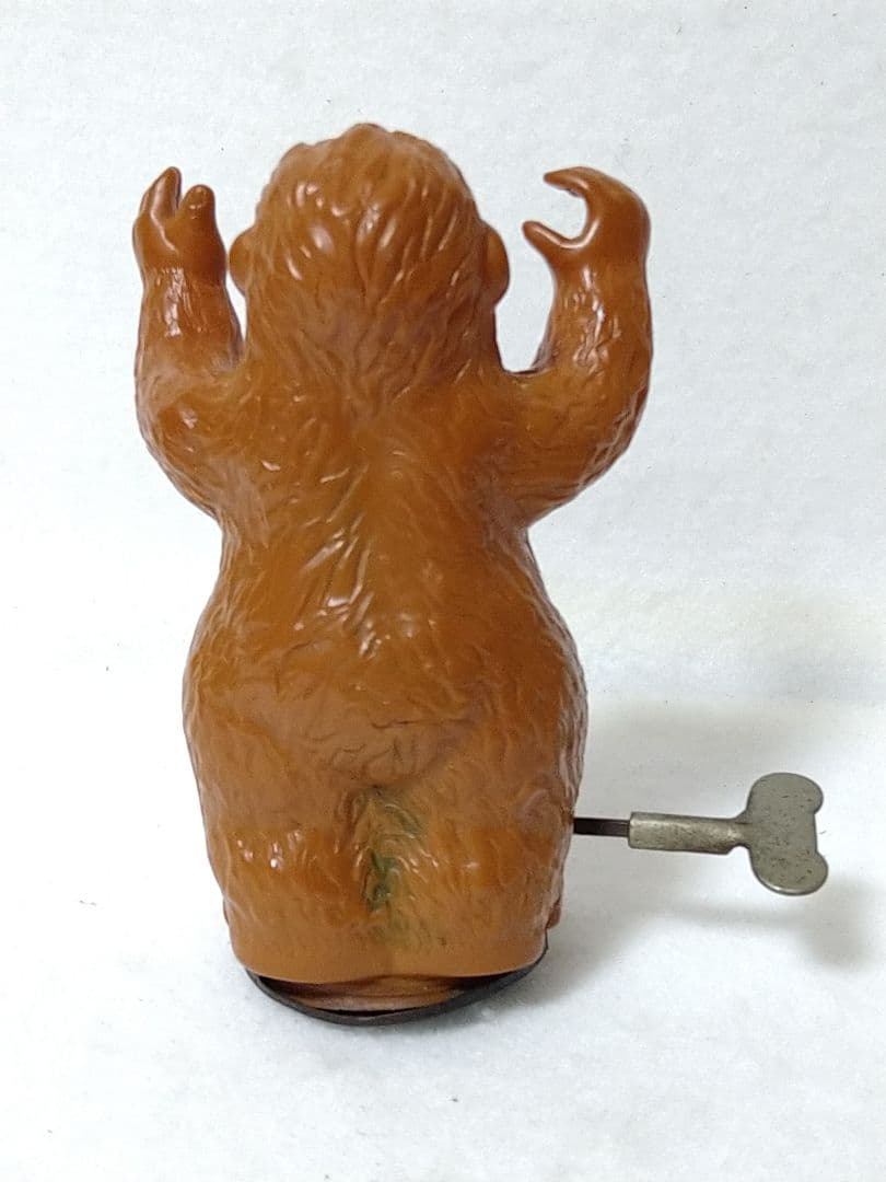 当時物 無版権 パチ ゴロー？ サル ゼンマイ式 ブリキ ソフビ