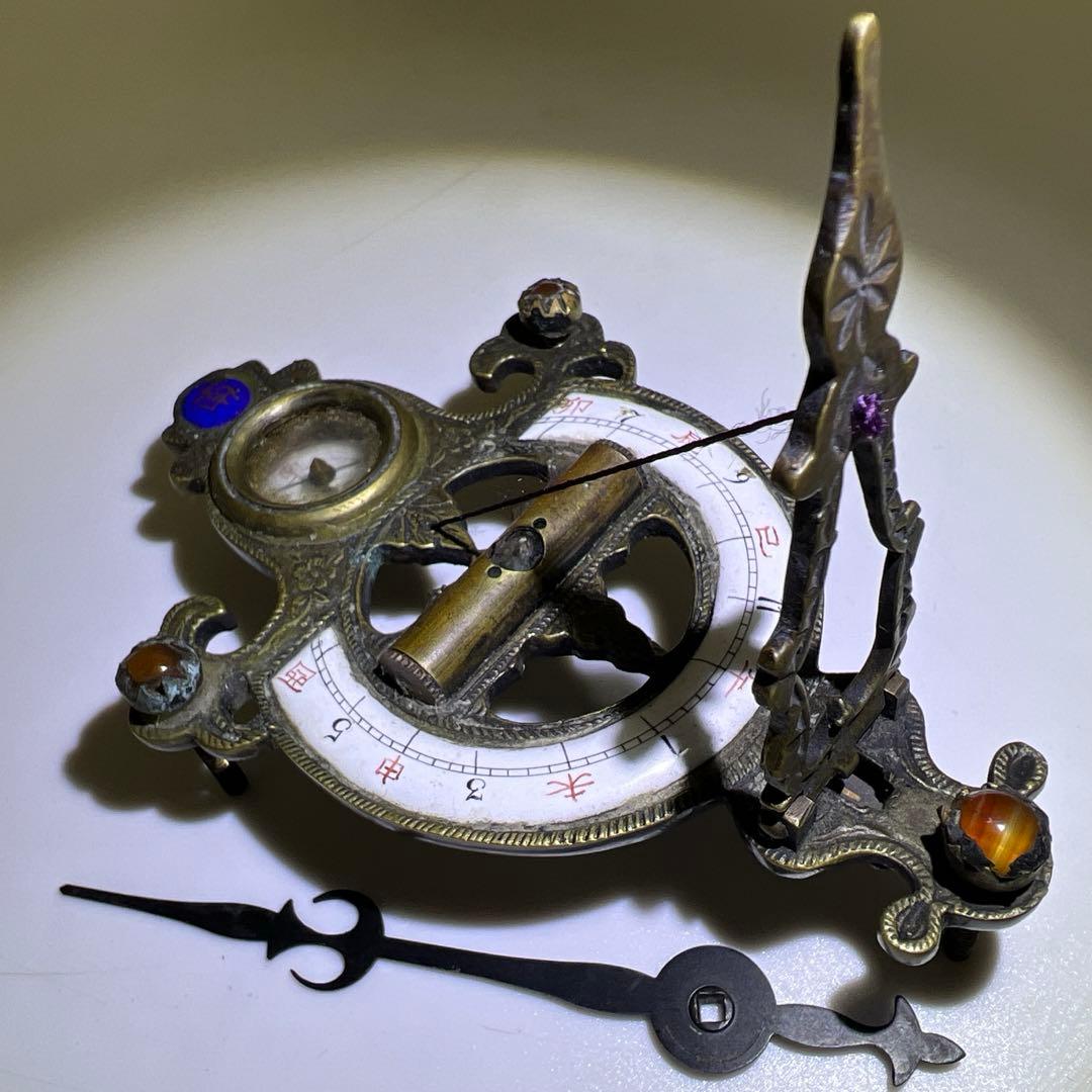 中国古玩　日時計　115g 東Y8-0210☆2Fトヒオオ