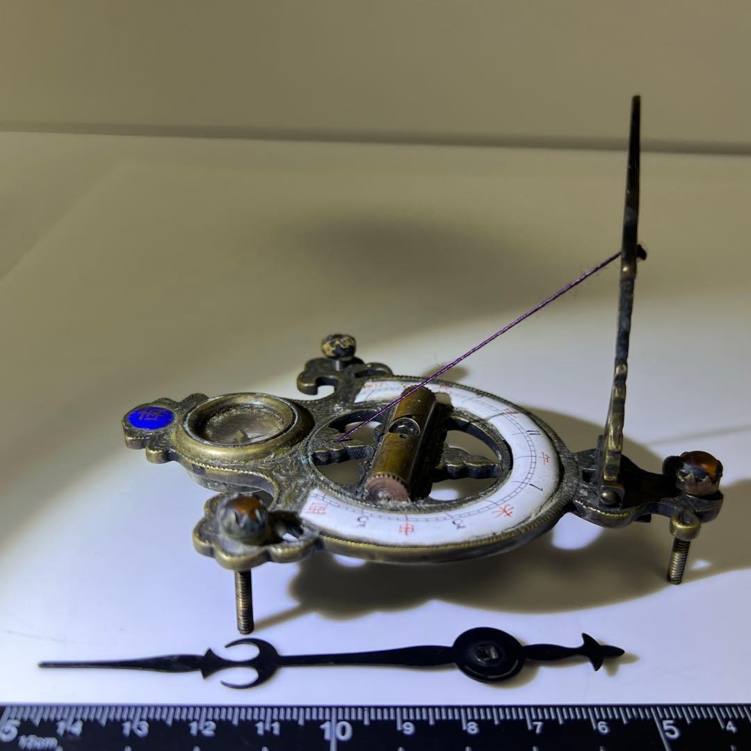 中国古玩　日時計　115g 東Y8-0210☆2Fトヒオオ