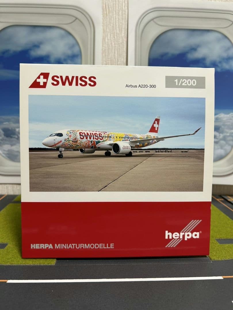 SWISS A220-300 特別塗装機 1/200　ヘルパ