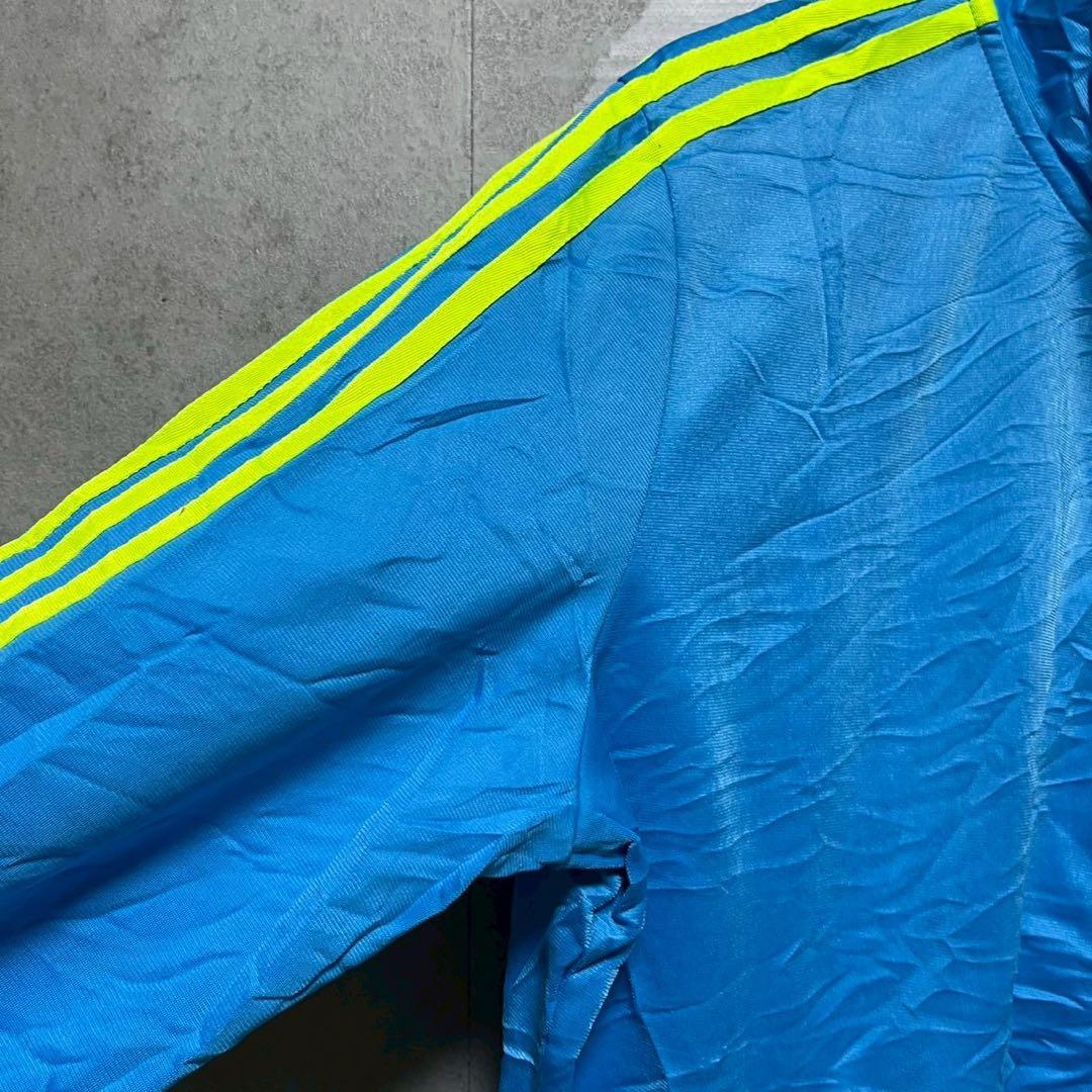 adidas アディダス　蛍光ライン　トラックジャケット ビッグトレフォイルロゴ