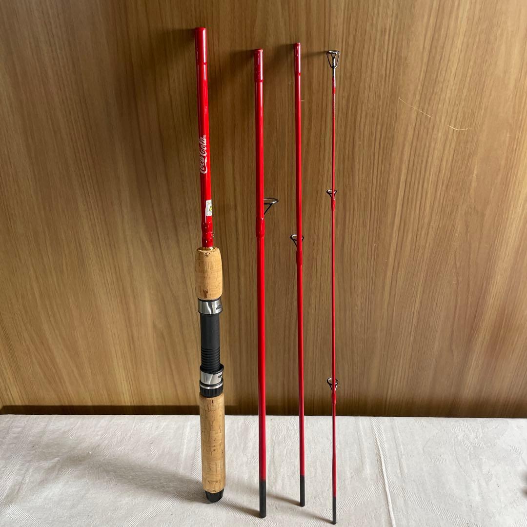 希少・非売品コカ・コーラ パックロッド 4ピース 釣り竿 ケース付き 未使用品級