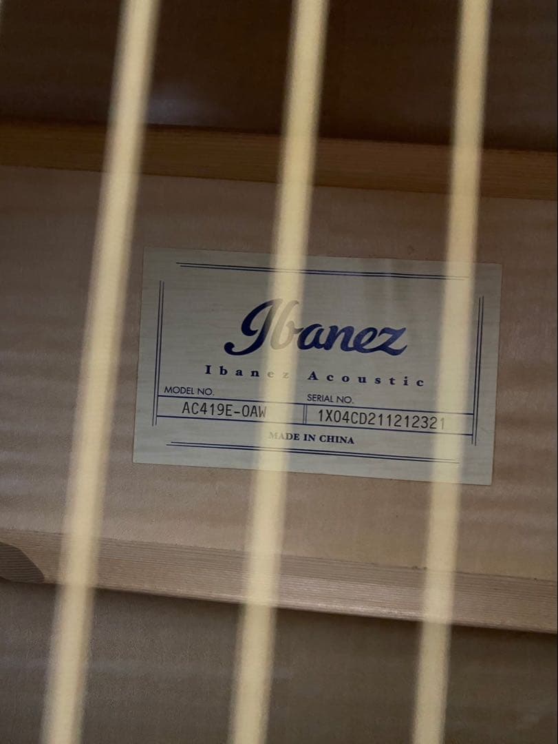 ibanez ac419e-oaw エレアコ アコギ アコースティックギター