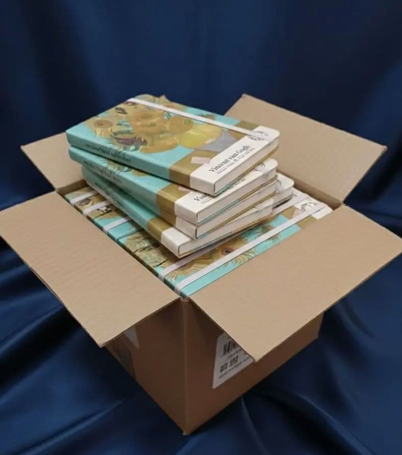 高級ノート、A6ゴッホひまわり30冊、新品